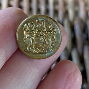 1870’s New Jersey state seal brass uniform buttons.